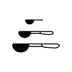 MEASURING SPOONS vector icon stock illustration