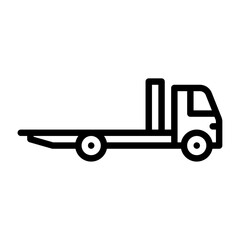Towing Truck outline icon. tow truck line illustration