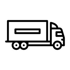 Cargo Truck outline icon. cargo truck line illustration