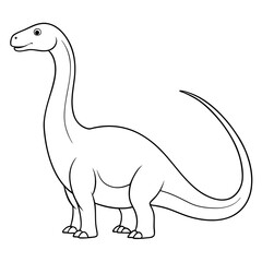 Fototapeta premium A detailed illustration of a dinosaur in black and white, perfect for coloring pages or educational resources.