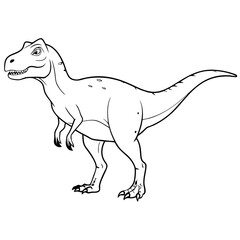 Fototapeta premium a detailed illustration of a tyrannosaurus rex in a classic pose