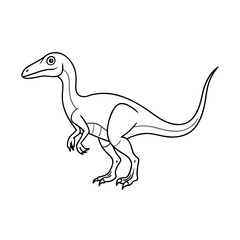 Obraz premium an outline of a Velociraptor standing tall and proud