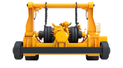 Industrial hydraulic lifting equipment with wheels ideal for cargo handling heavy machinery transport or construction warehouse lifting solutions