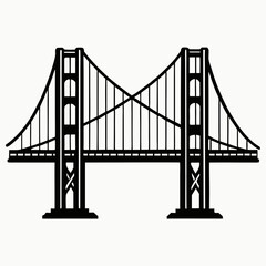 Obraz premium Golden Gate Bridge in San Francisco with water and sky in the background