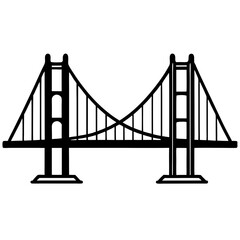 Obraz premium Golden Gate Bridge in San Francisco with water and sky in the background