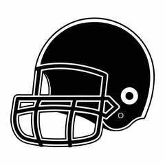 Fototapeta premium Red American football helmet vector illustration showing protective sports equipment