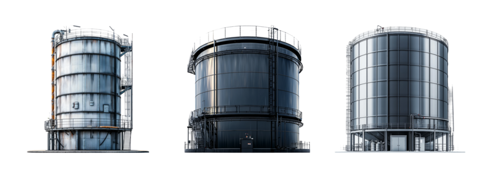 Industrial Storage Tanks in a Modern Manufacturing Facility Design