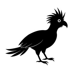Fototapeta premium Black Eagle Silhouette Vector Illustration Flying with Spread Wings