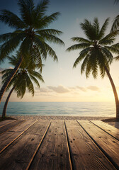 Fototapeta premium Seaside view with a tree branch framing the horizon