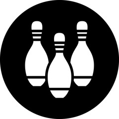 Bowling Pins Icon Style