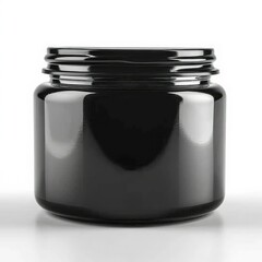 Black Jar mock-up on white background 3D style ,Gloss colour