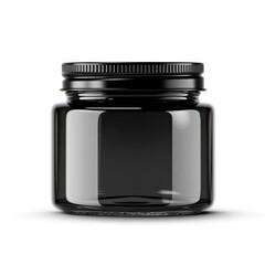Black Jar mock-up on white background 3D style ,Gloss colour