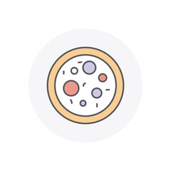 Petri Dish vector icon stock illustration