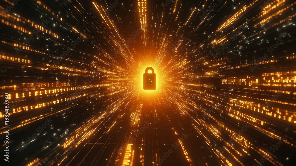 Poster unlocking digital secrets virtual security cyber space data visualization encrypted environment aeri