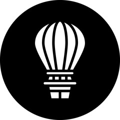 Obraz premium Hot air balloon Icon Style