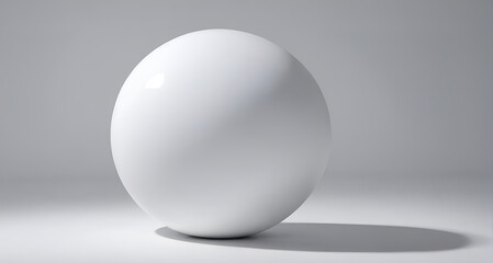 white ball on white background