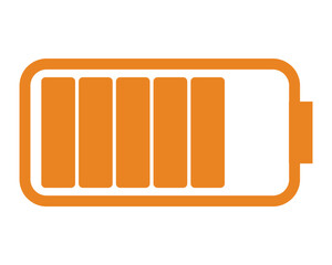 set of battery icons on white background.