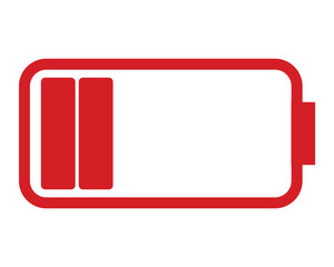 set of battery icons on white background.