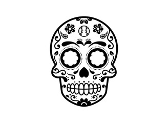 Mexican Skull Art with Baseba...