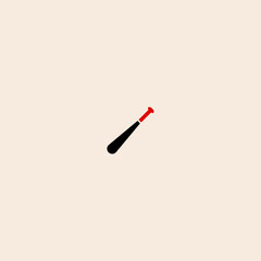 Baseball bat icon flat vector design.