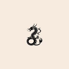 Dragon icon flat vector design.