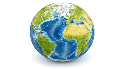Fototapeta premium Detailed 3D model of planet Earth.