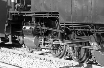 Epoque Rétro, châssis de la locomotive à vapeur