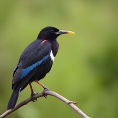 Fototapeta premium blue winged blackbird