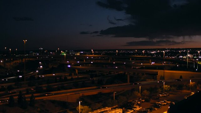 Albuquerque Big I Freeway late Dusk