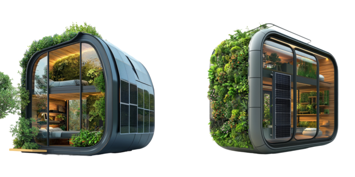 Modern Eco-Friendly Tiny House with Green Features and Natural Elements