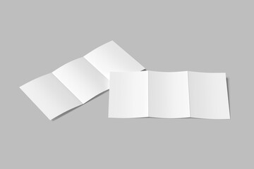 a5 trifold brochure blank mockup