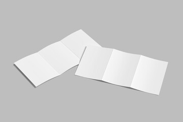 a5 trifold brochure blank mockup