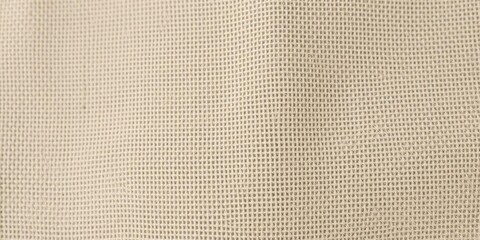 Close-up of natural beige linen fabric, textured background, surface, minimalist, organic