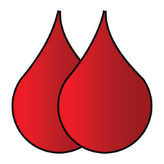 Fototapeta premium blood drop icon on white background.