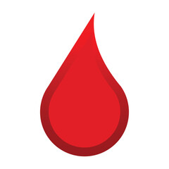 Fototapeta premium blood drop icon on white background.