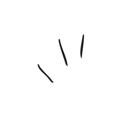 感情の表現　新しい発見の漫画的表現のモノクロイラスト　あしらい単品