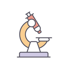 Microscope  vector icon stock illustration