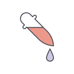 Pipette  vector icon stock illustration