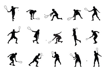 squash player silhouette