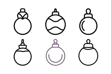 set of ornament outline art 