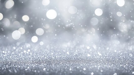 Fototapeta premium Whimsical celebration background studio glitter backdrop magical environment close-up white and silver concept