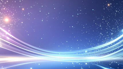 Obraz premium Abstract Blue Starry Sky Technology Background