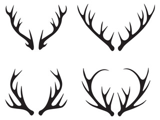 Naklejka premium Hand Drawn Deer Antlers