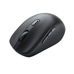 Wireless computer mouse ergonomic design technology isolated on transparent  background png