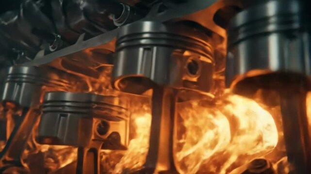 Pistons in a high-end sports car