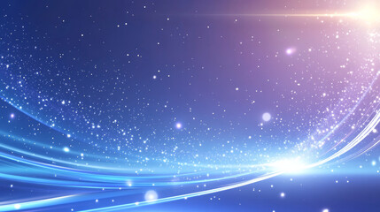 Obraz premium Abstract Blue Starry Sky Technology Background