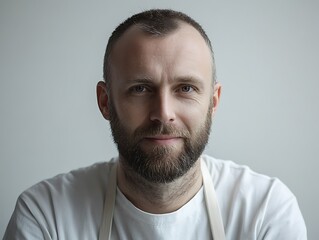 Man's Portrait, Studio, Neutral Background