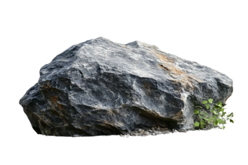 Rock isolated transparency background.