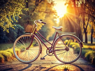Fototapeta premium Vintage Style Photograph of a Classic Bicycle with Elegant Design