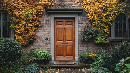 Front Door Surrounded by Leafy Trees